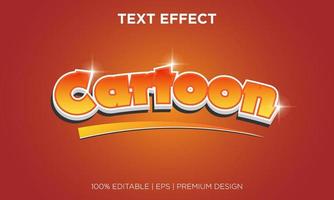 text effect editable style cartoon vector