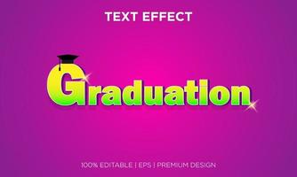 graduación de estilo editable de efecto de texto vector