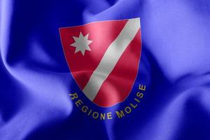 3D illustration flag of Molise is a region of Italy. photo