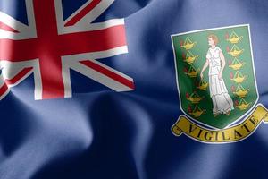 3D illustration flag of British Virgin Islands is a region of Un photo