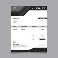 Professional business invoice template. Invoice for your company, business. Print ready invoice template vector