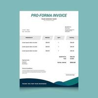 Minimal Corporate Business Invoice Design Template. Design For Invoice, Letterhead, Order form, Receipt, Proforma. Business Stationery Design. Print ready invoice template. vector