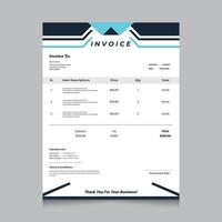 Creative corporate business invoice template. Business invoice for your business. Print ready file. vector