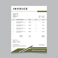 Creative corporate business invoice template. Business invoice for your business. Print ready file. vector