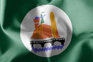 3D illustration flag of Beni Suef is a region of Egypt. photo