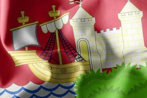 3D illustration flag of Bristol is a county of England photo