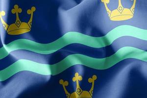 3d ilustración bandera de cambridgeshire es un condado de inglaterra foto