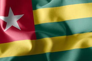 3D rendering illustration flag of Togo Waving on the wind flag b photo