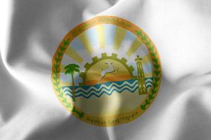 3D illustration flag of Matruh is a region of Egypt. photo