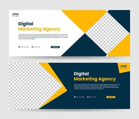 banner template design for social media ads banner for digital marketing agency business