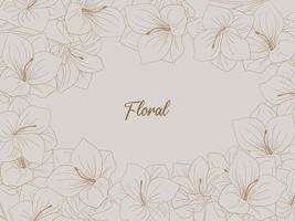 Beautiful decorative flower hand drawn background vector