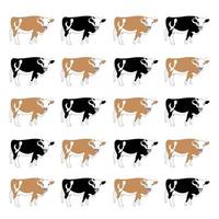 background made of cows vector