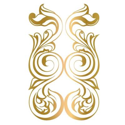 Vector damask vintage baroque scroll ornament swirl. Victorian monogram heraldic shield swirl.Retro floral leaf pattern border foliage antique  acanthus calligraphy engraved tattoo. Tile decor elemen