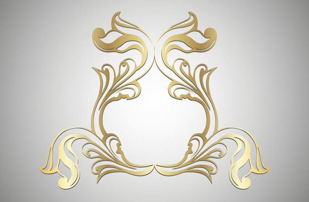 Vector damask vintage baroque scroll ornament swirl. Victorian monogram heraldic shield swirl.Retro floral leaf pattern border foliage antique  acanthus calligraphy engraved tattoo. Tile decor element