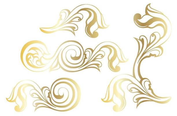 Vector damask vintage baroque scroll ornament swirl. Victorian monogram heraldic shield swirl.Retro floral leaf pattern border foliage antique  acanthus calligraphy engraved tattoo. Tile decor element