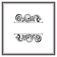 Vector damask vintage baroque scroll ornament swirl. Victorian monogram heraldic shield swirl.Retro floral leaf pattern border foliage antique  acanthus calligraphy engraved tattoo. Tile decor element