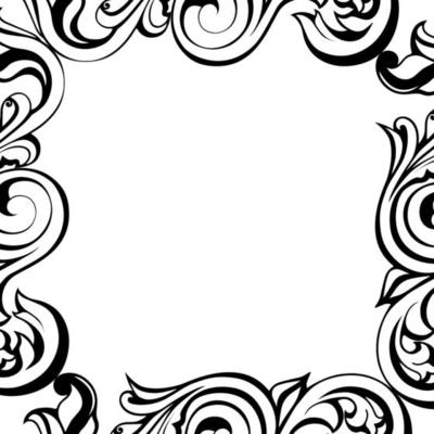 Vector damask vintage baroque scroll ornament swirl. Victorian monogram heraldic shield swirl.Retro floral leaf pattern border foliage antique  acanthus calligraphy engraved tattoo. Tile decor element
