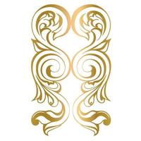 Vector damask vintage baroque scroll ornament swirl. Victorian monogram heraldic shield swirl.Retro floral leaf pattern border foliage antique  acanthus calligraphy engraved tattoo. Tile decor elemen