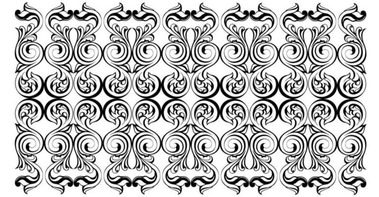 Vector damask vintage baroque scroll ornament swirl. Victorian monogram heraldic shield swirl. Retro floral leaf pattern border foliage antique  acanthus calligraphy engraved tattoo. Seamless pattern