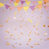 Party celebration with confetti.3d rendering photo