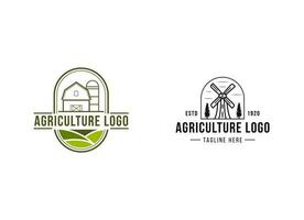 plantilla de diseño de logotipo de agricultura. vector