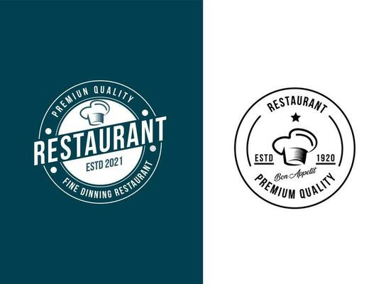 Modern Chef and Cooking Restaurant Logo Design Template