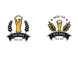 Beer and alcohol company industry logo design template vector