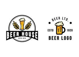 Beer and alcohol company industry logo design template vector