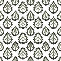 Seamless, repeat pattern,  Fat vector texture ceramic leaf image.