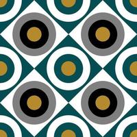 Seamless, repeat pattern,  Fat vector texture, geometry, circle and square  image.