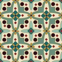 Seamless, repeat pattern,  Fat vector texture, geometric, floral and leaf image. Tradition art style.