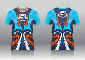 Vista frontal y posterior del diseño de juegos de la camiseta de esport vector