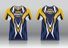 esport jersey gaming design front and back view vector