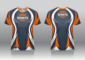 esport jersey gaming design front and back view vector