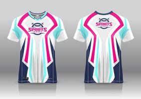 Vista frontal y posterior del diseño de juegos de la camiseta de esport vector