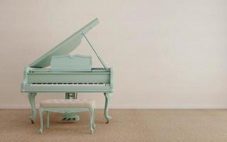 piano de cola con color pastel.representación 3d