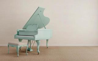 piano de cola con color pastel.representación 3d