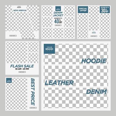 Fashion Geometry social media post design template