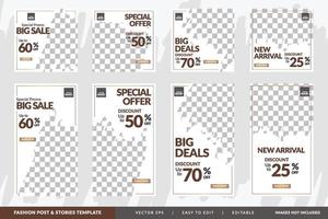 Special Fashion Sale social media post and stories design template vector
