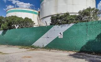 Private silos with security warning photo