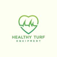 Modern healthy turf logo illustration design vector