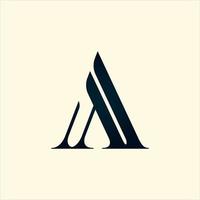 Luxury letter A logo illustration design vector