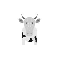 diseño de ilustración de vector de icono de vaca