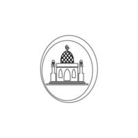 mosque logo image vector illustration design