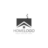 Home estate with roof building logo design vector