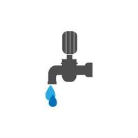 water faucet logo design vector illustration