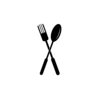 spoon and fork icon vector illustration image