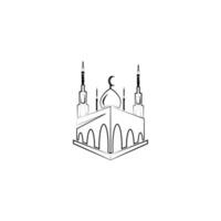 mosque logo image vector illustration design