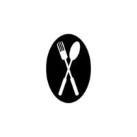 spoon and fork icon vector illustration image