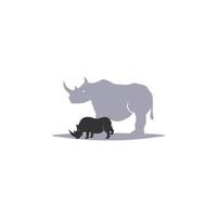ilustración de rinoceronte para el día de la vida silvestre vector